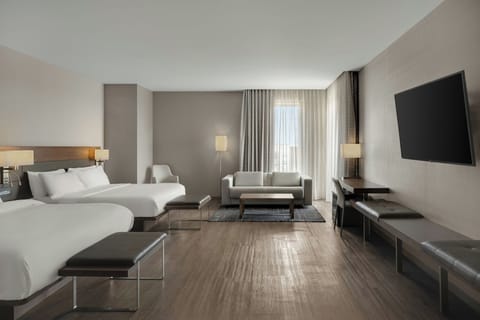 Suite, Multiple Beds, Corner | Premium bedding, minibar, in-room safe, desk