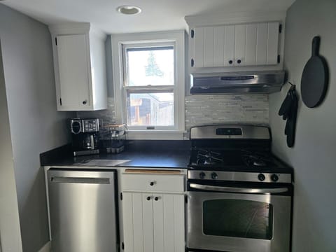 Full Kitchen and Coffee Station.