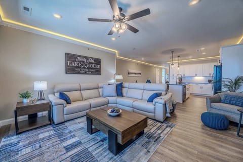 Smart TV, electric fireplace, and all the comfort you need