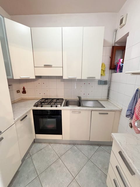 Full-size fridge, oven, stovetop, dishwasher