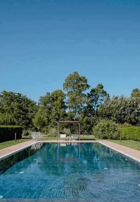 Seasonal outdoor pool, pool umbrellas, sun loungers