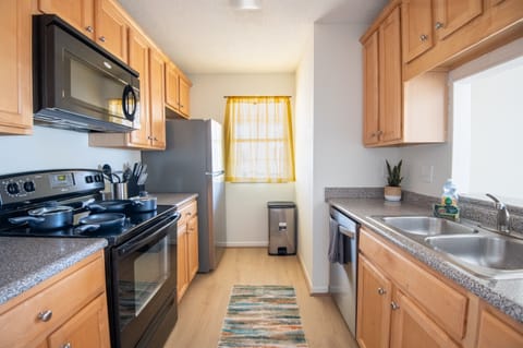 This bright, functional kitchen is designed for ease and everyday comfort of cooking your favorite meal and preparing that first cup of hot coffee in the morning.