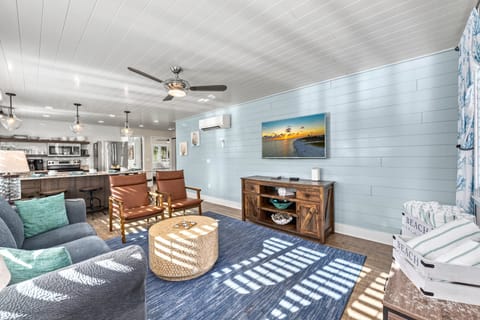 A relaxed setup for movie nights or quiet evenings.