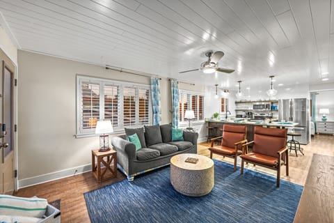 This home offers a pull-out queen sleeper sofa in the living area.