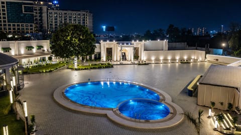 Outdoor banquet area