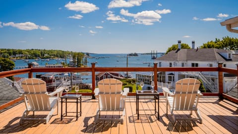Sky Deck with Panoramic Boothbay Harbor Views shared by All Guests to Enjoy 