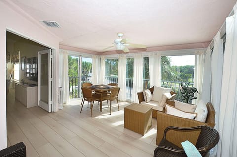 Glass enclosed spacious Balcony