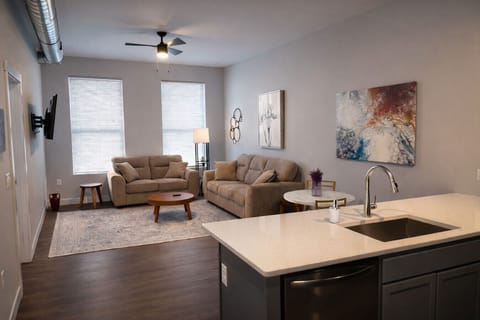 Kitchen Counter, Dining & Living Room