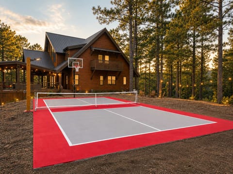 Game on in the great outdoors! Enjoy a little friendly competition surrounded by towering pines and cabin views.