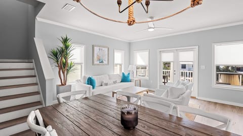 Salty Seabreeze 2nd Floor - Dining into living area