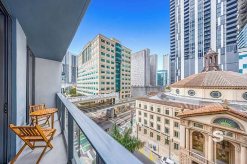 Private balcony with city views