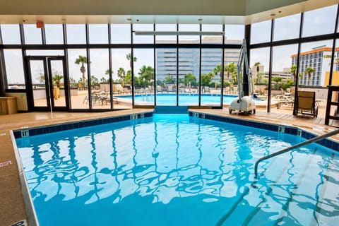 Slip into the indoor pool for a calm, refreshing swim.