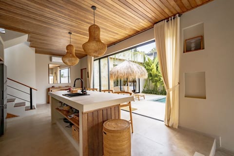 Deluxe Villa, 2 Bedrooms, Patio, Pool View | Private kitchen | Fridge, microwave, stovetop, coffee/tea maker