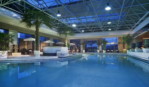 Indoor pool, sun loungers, lifeguards on site