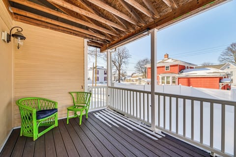 House Exterior | Covered Back Deck w/ Seating