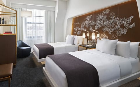 Settle in comfortably with two plush beds for easy sharing.