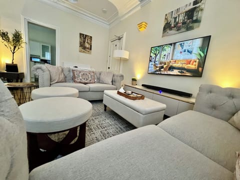 Living Room View with Kitchen opening