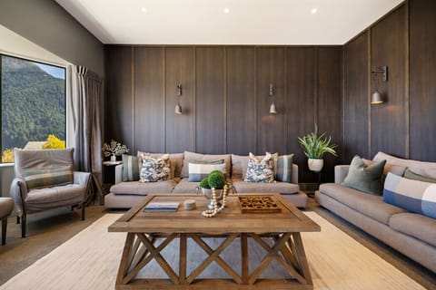 A second lounge / media room is a cosy space for movie nights