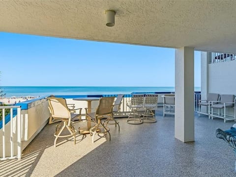 Balcony with beach view