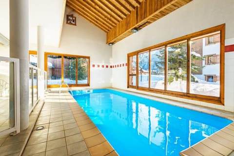 Dive into the lovely indoor pool after a great day.
