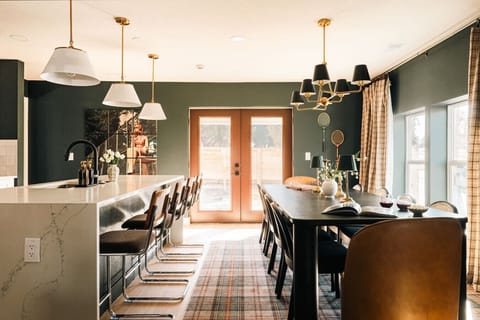 Stunning kitchen and dining space, with high end finishes and walkout patio
