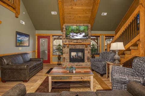Chalet, Multiple Beds, Pool Access (Fireside Retreat) | Living area