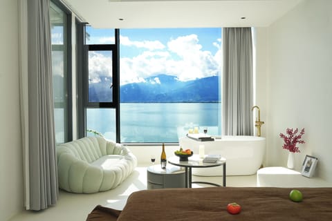 Classic Double Room, Ocean View | Premium bedding, minibar, desk, laptop workspace