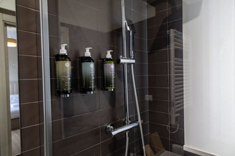 Double Room | Bathroom amenities | Shower, hair dryer, slippers, towels