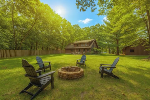 Exterior - Back yard with fire pit