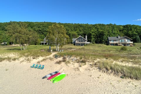 Ariel View of Beach and Home (central House)