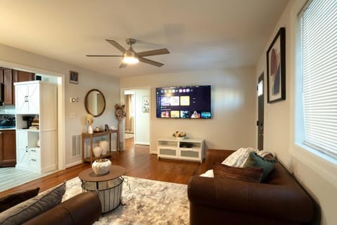 Comfortable living space with seating for relaxing, conversations & movie night.
