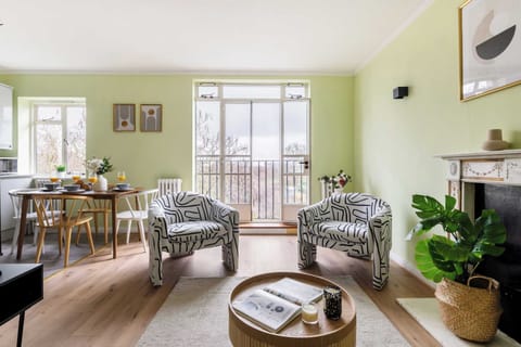 The open-plan living, kitchen and dining area