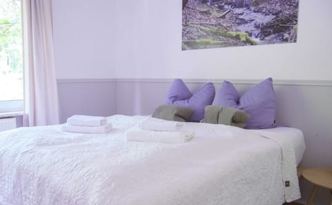 Schlafzimmer mit Doppelbett 160x200 / Rolladen