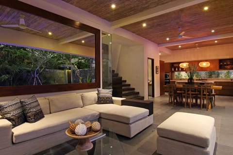 Luxury Villa, 3 Bedrooms | Living area | LED TV, DVD player, MP3 dock