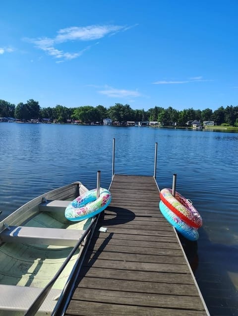 Private dock just steps from the cottage.