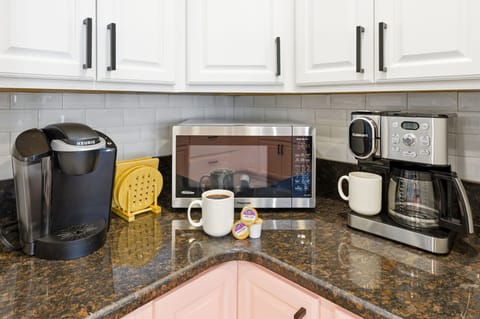 From coffee-fueled mornings to late-night bites, our kitchen has you covered.