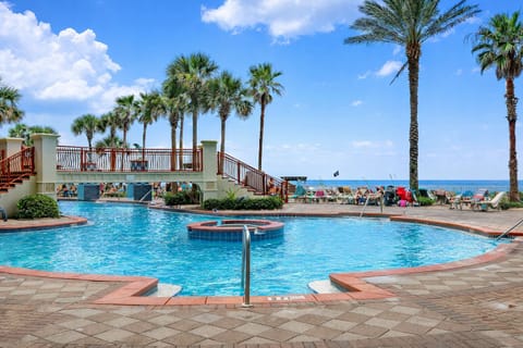 Resort pool with ocean views and plenty of space to soak up the sun.