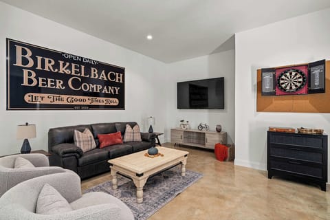 Game Room with TV + Sleeper Sofa