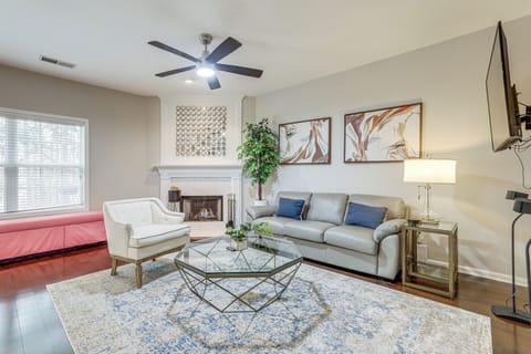 Suwanee Vacation Rental | 1BR | 2.5BA | Stairs Required | 2,014 Sq Ft