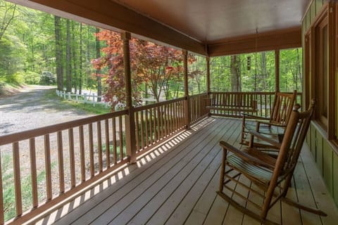 Front porch with swing and rockers