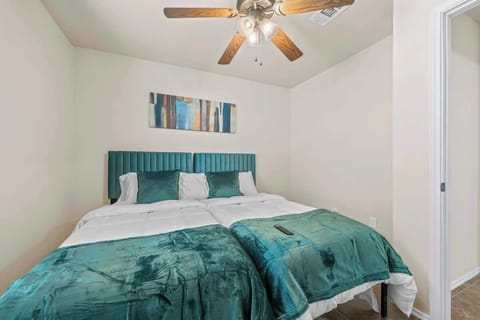 This bedroom can be configured as a King or 2 twin beds. If you would like the beds separated then you must let us know ahead of time otherwise they will be setup as a single king bed using a mattress merger with memory foam + breathable top layer