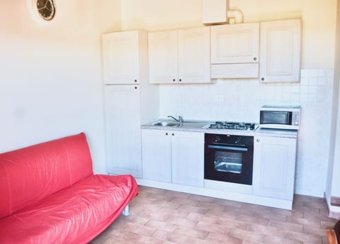 Standard Apartment, Balcony | Private kitchen | Full-size fridge, oven, cookware/dishes/utensils, dining tables