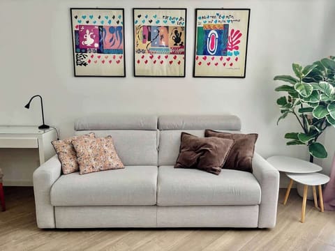 New  sofa. Can be prepared as bed if requested.