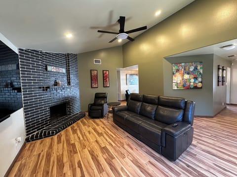Warm large living room