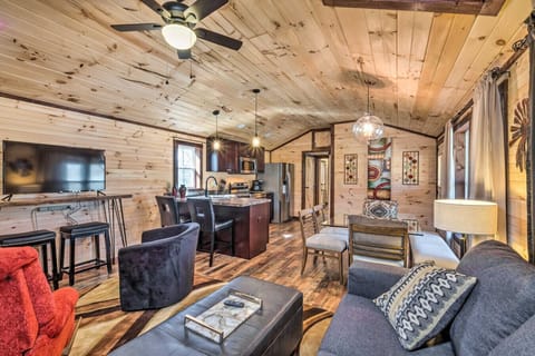 36A Living Room | Open Layout | Kitchen Sightlines & Wood Ceiling