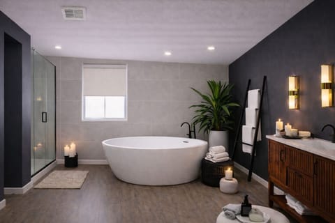 Spa master en-suite bathroom.