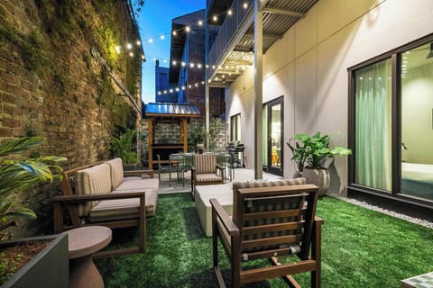 Outdoor Patio in evening