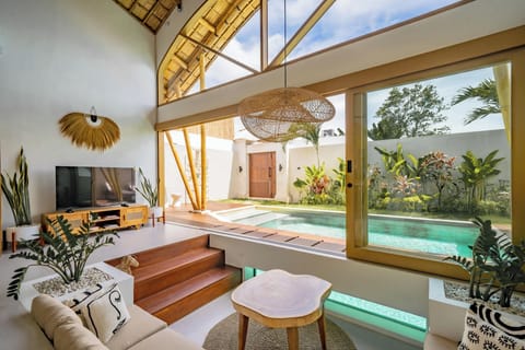 Villa, 2 Bedrooms, Private Pool, Pool View | Living area | 55-inch Smart TV with digital channels