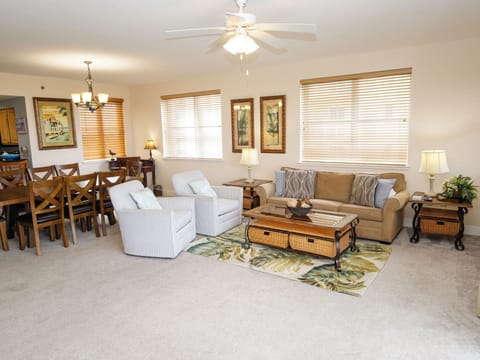 Open Concept Living, Dining, and Kitchen
