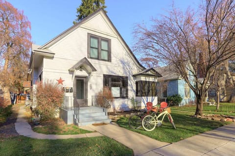 Front entryway to 1016 Hays.  Airbnb is front downstairs unit (1) of this beautiful 1900's triplex. 